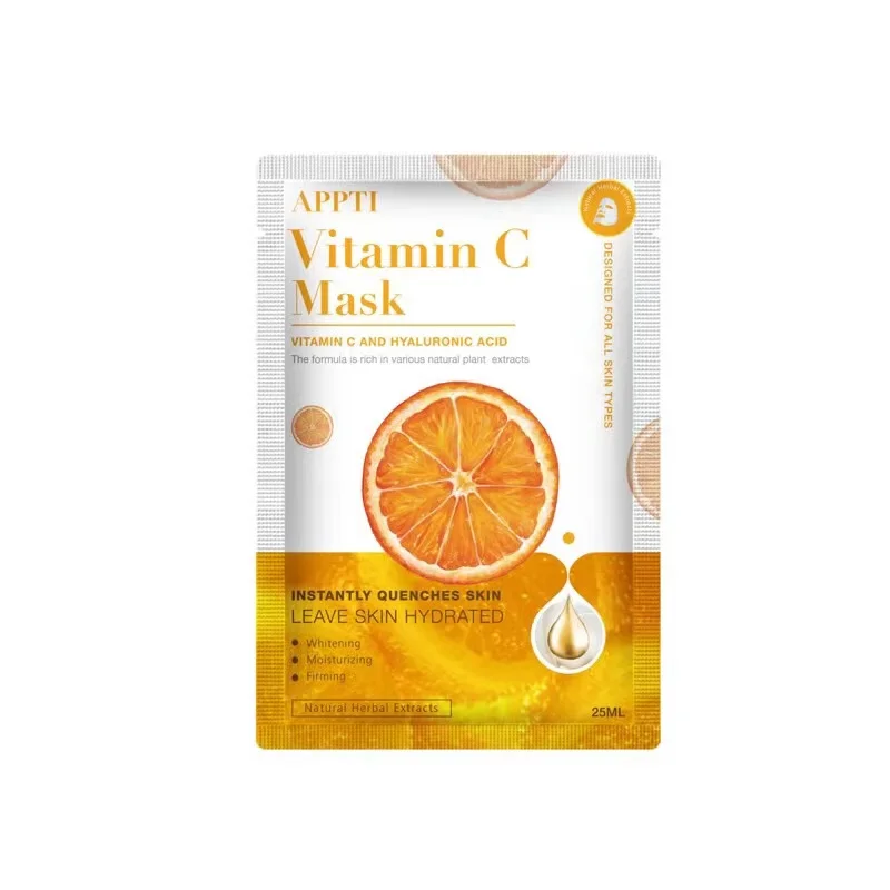 Free Sample Wholesale Whitening Anti-aging Vitamin C Green Tea Facial Face Maskss Beauty