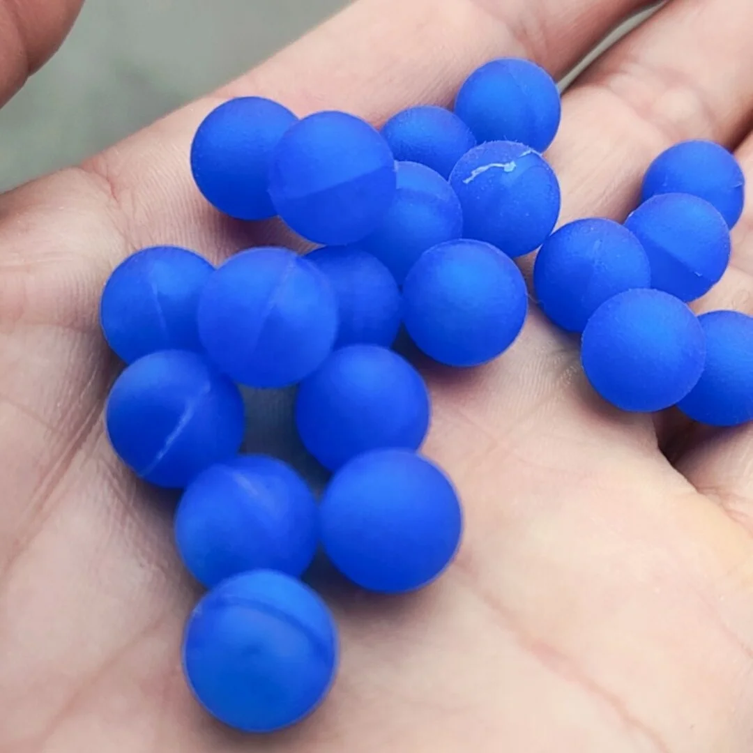 High precision PP plenty of Small hollow colorful plastic BLUE ball on stock