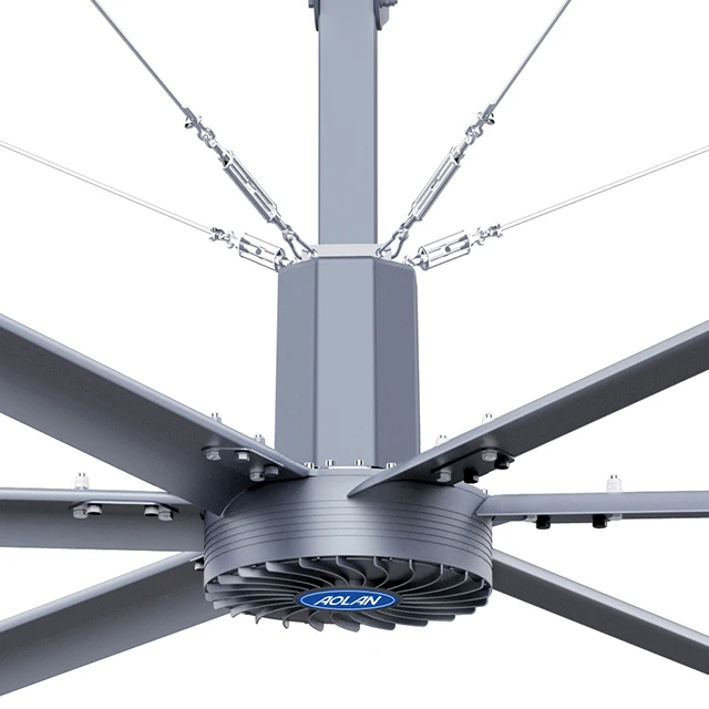 PMSM Motor Aluminum Alloy Blade Big Ass Fan HVLS Commercial Industrial Cooling ceiling Fan