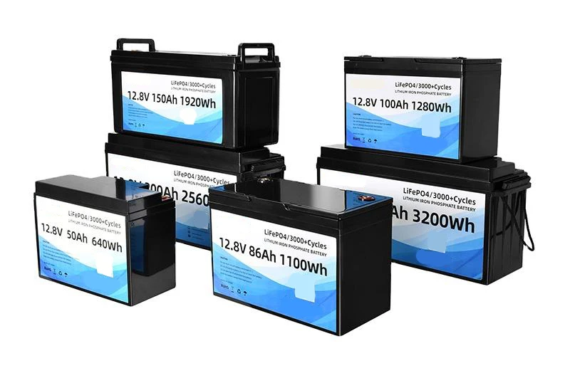 12V Lifepo4 100Ah 200Ah 300Ah 500Ah 600Ah Lithium Iron Phosphate Car Battery Pack Replace Lead Acid Batteries 12.8V