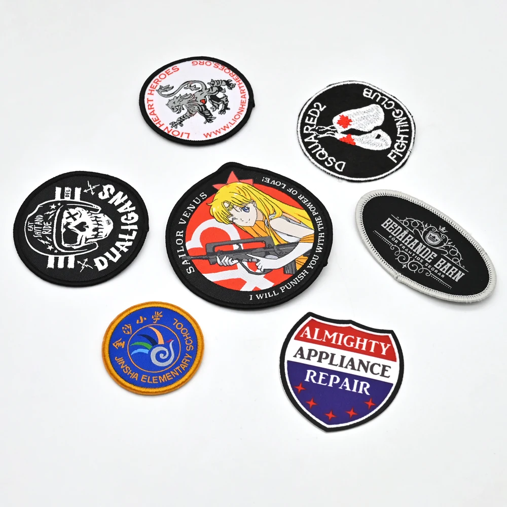 Custom Woven Badges Wholesale Custom Logo Gold Metallic Thread Woven Patches for Clothing
