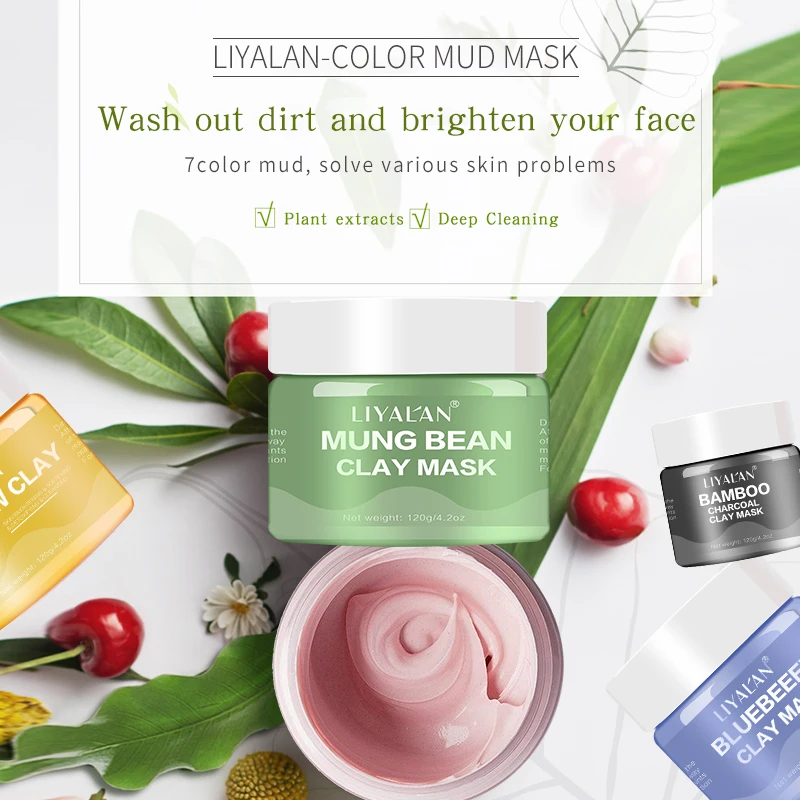 
Custom Color Private Label Organic Moisturizing Whitening Anti Aging Clean Multifunction Facial Clay Mask 
