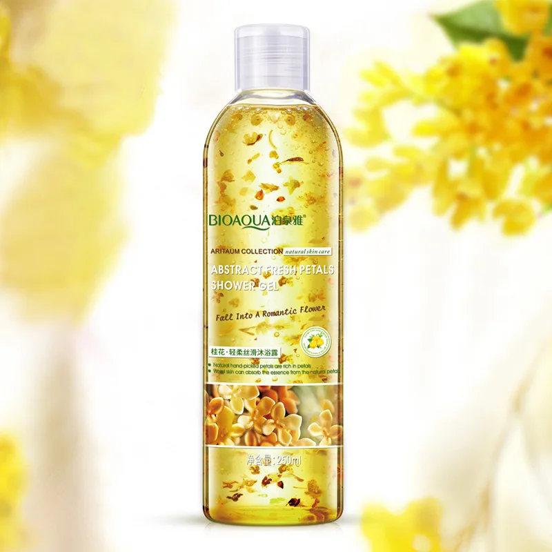OEM Bioaqua private label Sakura romantic cleansing skin care beauty bath wash organic natural  close skin shower gel