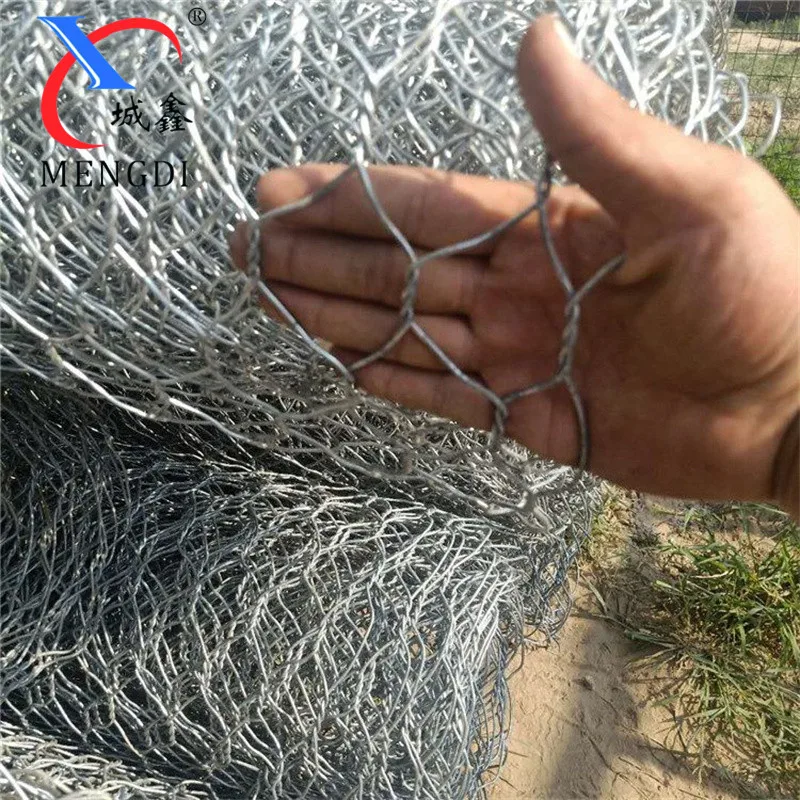 Hot Sale Electro-Galvanized hexagonal gabion mesh rolls for stone retaining wall