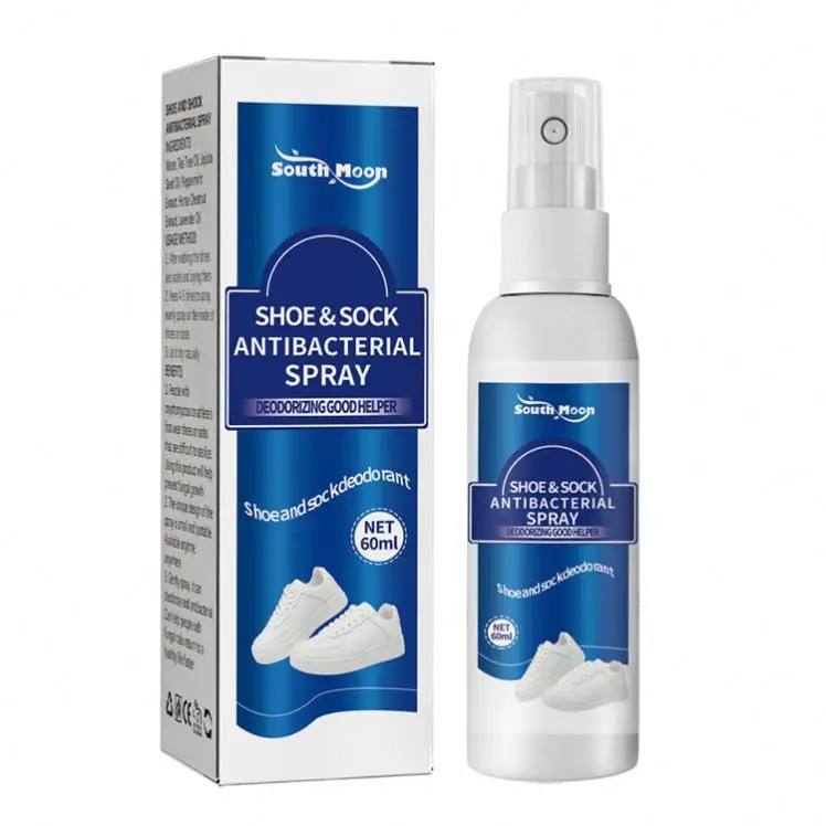 South Moon Wholesale Private Label 60ml Shoes and socks deodorant spray Fast Deodorization Shoe & Sock Cleansing  Spray