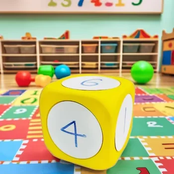 Dry erasable foam color cube teaching aids for kids education foam custom Dice