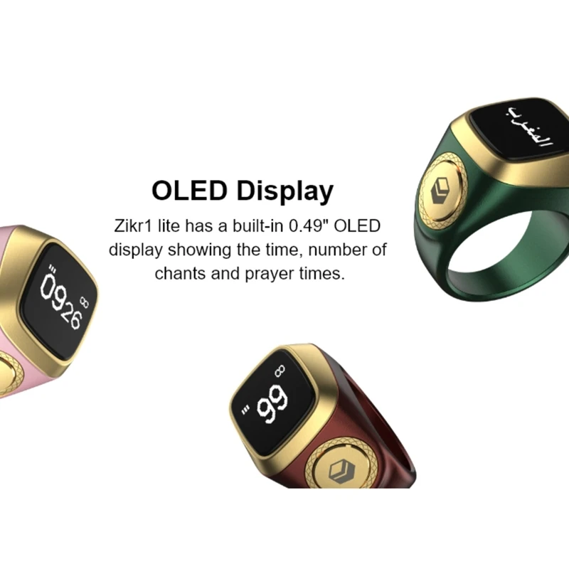 Iqibla Electronic Tasbih tasbeh Digital Smart Zikir Ring Finger Muslim Tally Counter prayer rings Zikr Ring Tasbihat