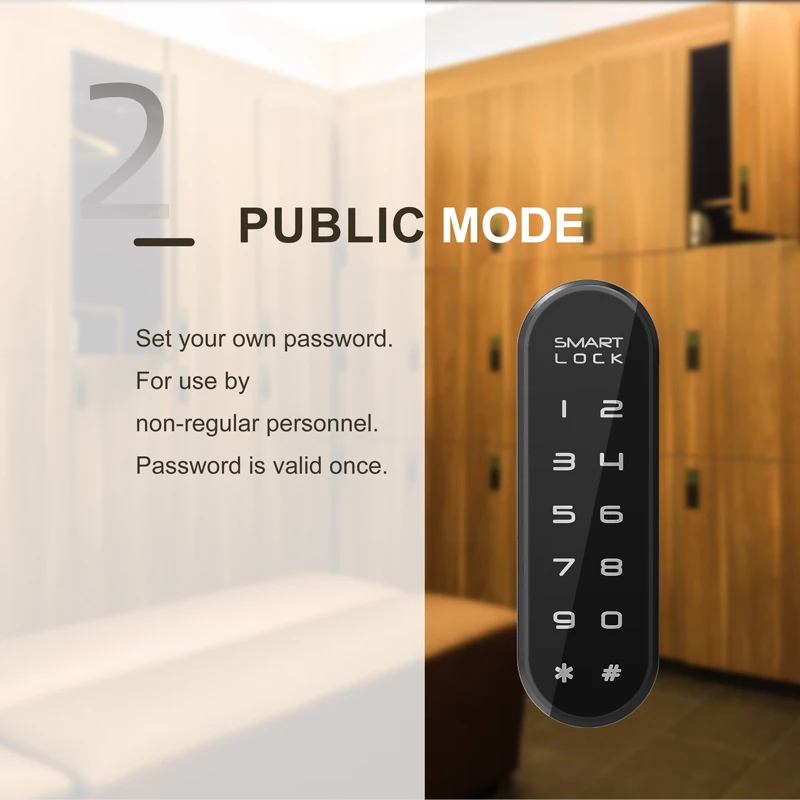 China Factory Cabinet Gym Fitness Digital Code Locker Lock Furniture Waterproof Password Lock