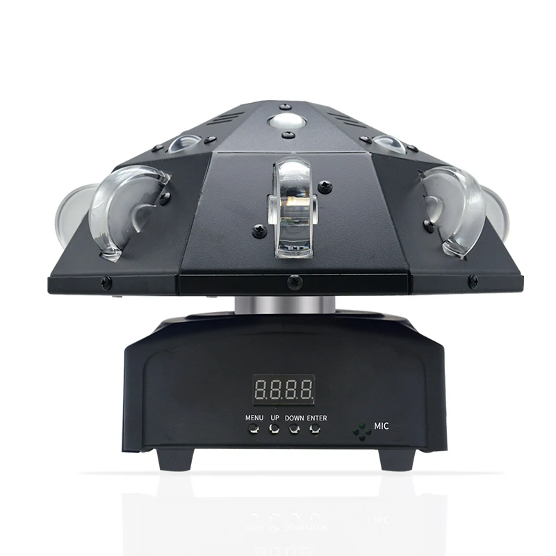 Mini LED Moving Head Beam Cyclone Mushroom Laser Effect Light 7 Colors Washing Effect Light Club KTV