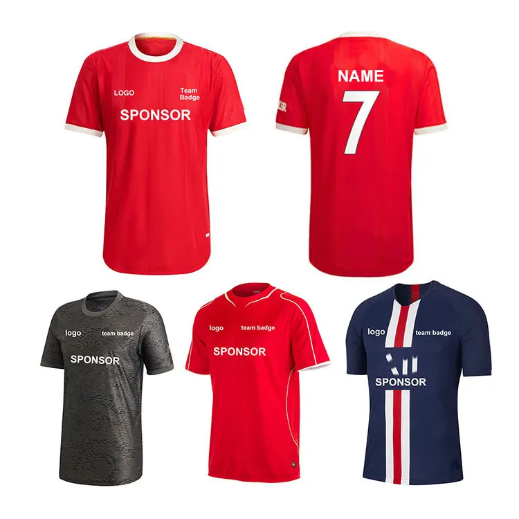 Wholesale Custom Logo Thailand Sportswear Breathable Psg Football Jersey 21/22 Soccer Wear Uniform Set