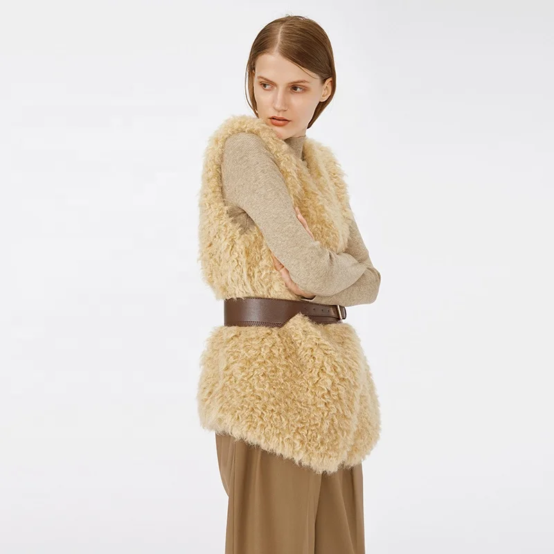 
 Европейский стиль, одежда на каждый день, платье без рукавов в стиле ретро; Женские жилет меховой с o-образным вырезом, с прозрачным верхом  