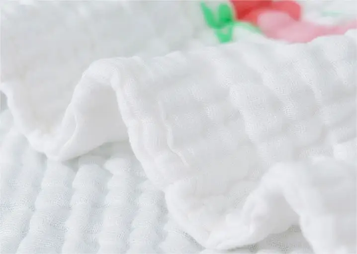 6-Laye Knitted & Printed rorganic cotton baby bath towel,Cartoon child-proof washclothsr Newborn