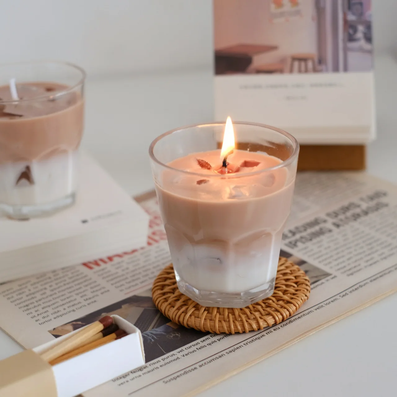 Scented Candle iced cube jelly coffee latte drink shape home ornament fragrance holiday creative gift