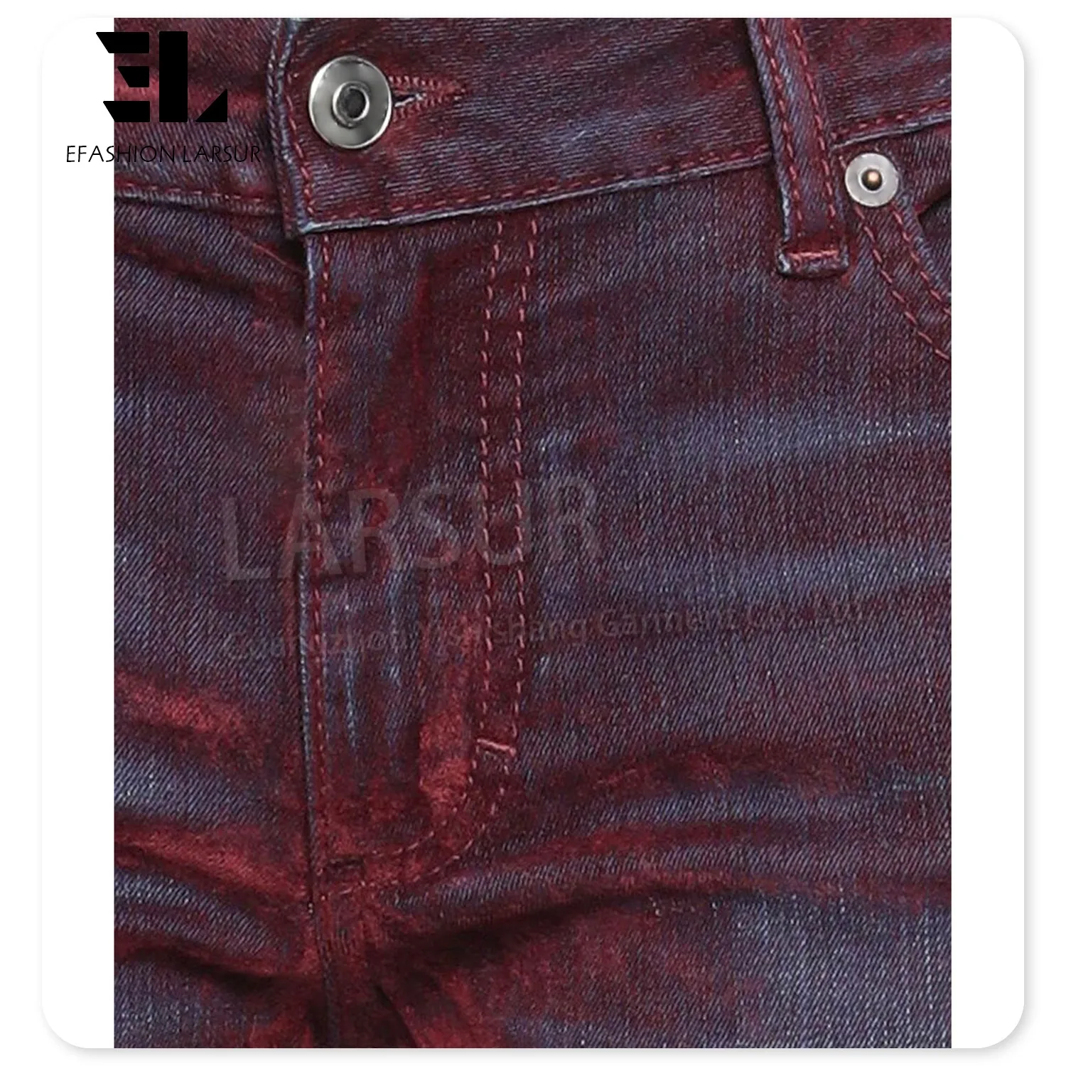 LARSUR Custom Factory Womens Distressed Dye Faded Wash Elastane Velvet Denim Pants Casual Bootcut Flocking Suede Jeans Ladies