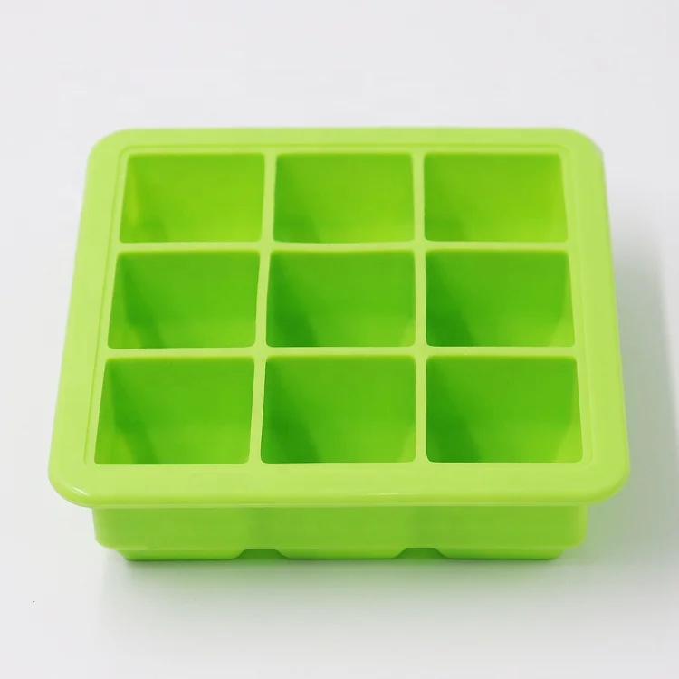 High Quality Custom Logo 9 Holes Silicone Ice Mold for Whiskey Cocktail