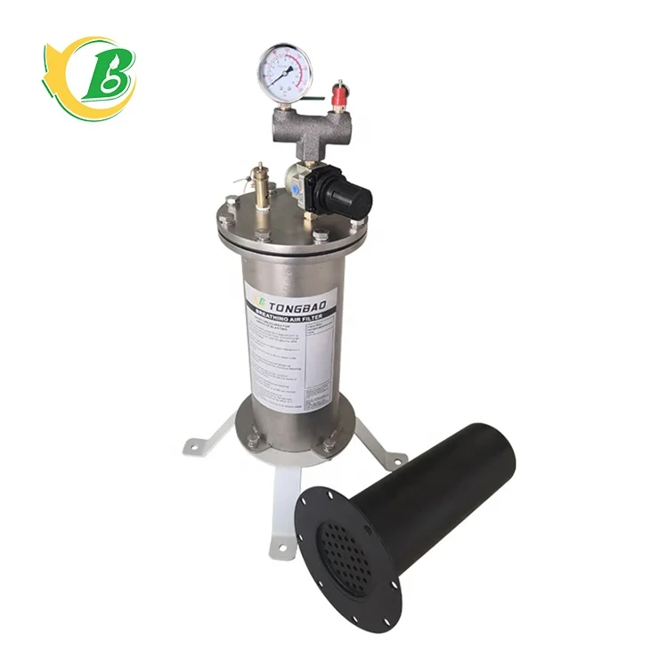 Sandblasted helmet filter activated carbon breathing air precision stainless steel filter