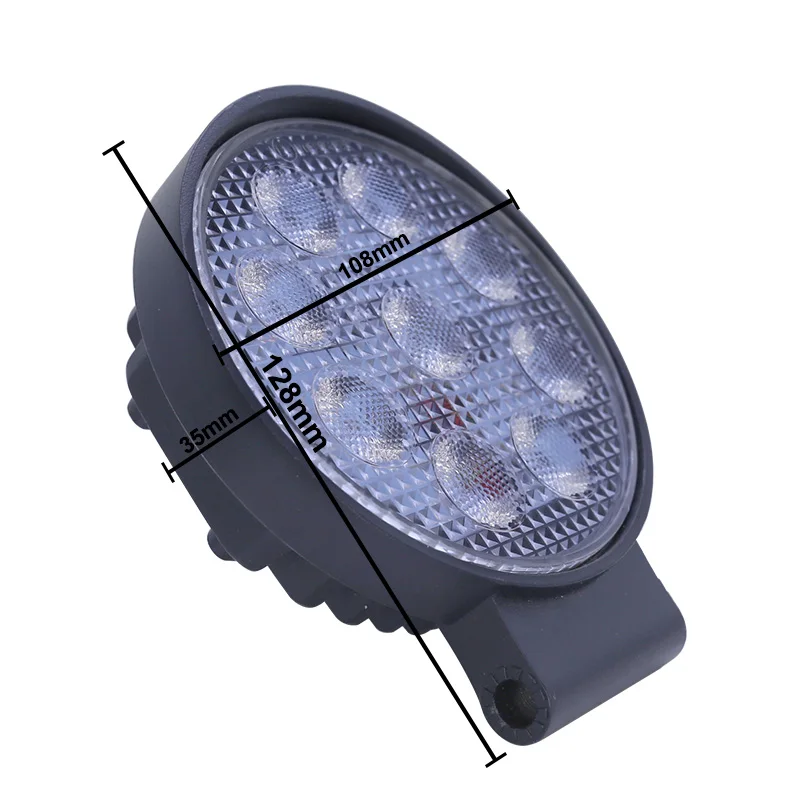 Guangzhou factory custom IP68 waterproof commercial led work light 27w 12v tractor trucks car led work light