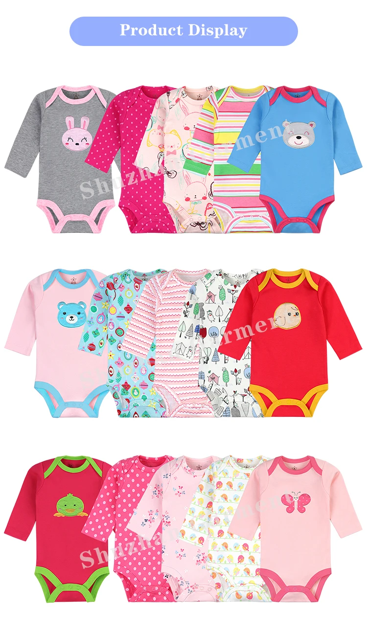 Wholesale Newborn Infant Clothes Clothing Long Sleeve Romper Long Sleeve Clothes Sets Baby Warm Clothes Baby Rompers 0-3 Months