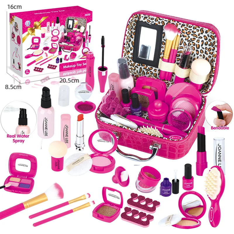 DIY Kids Pretend Play Makeup Set Eco-friendly Simulation Pretend Makeup Kit for Girls Plastic Factory Wholesale Makeup Toys