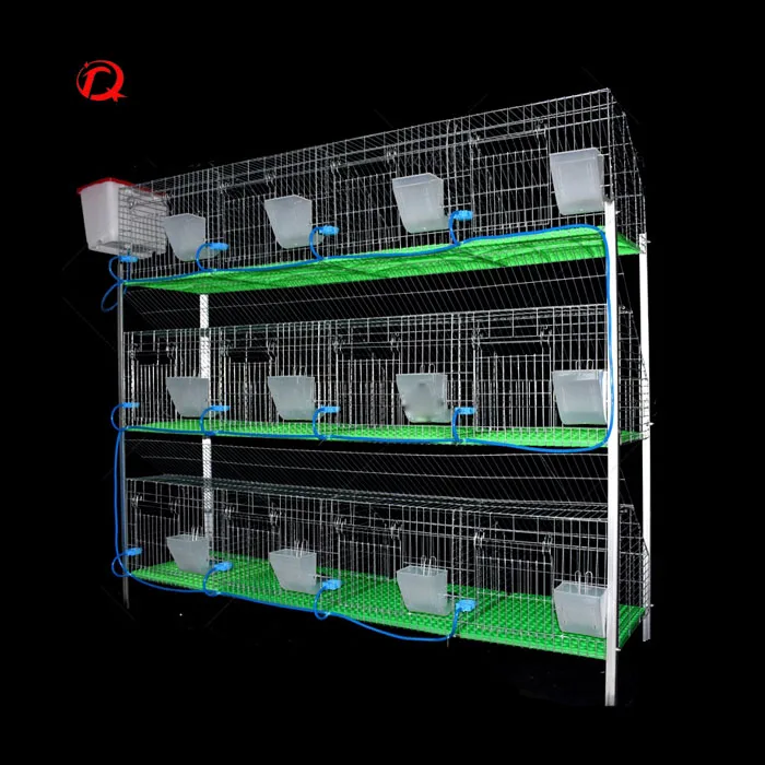 24 cell  H type hot dip galvanized wire mesh indoor rabbit cage layer automatic rabbit cage supplies