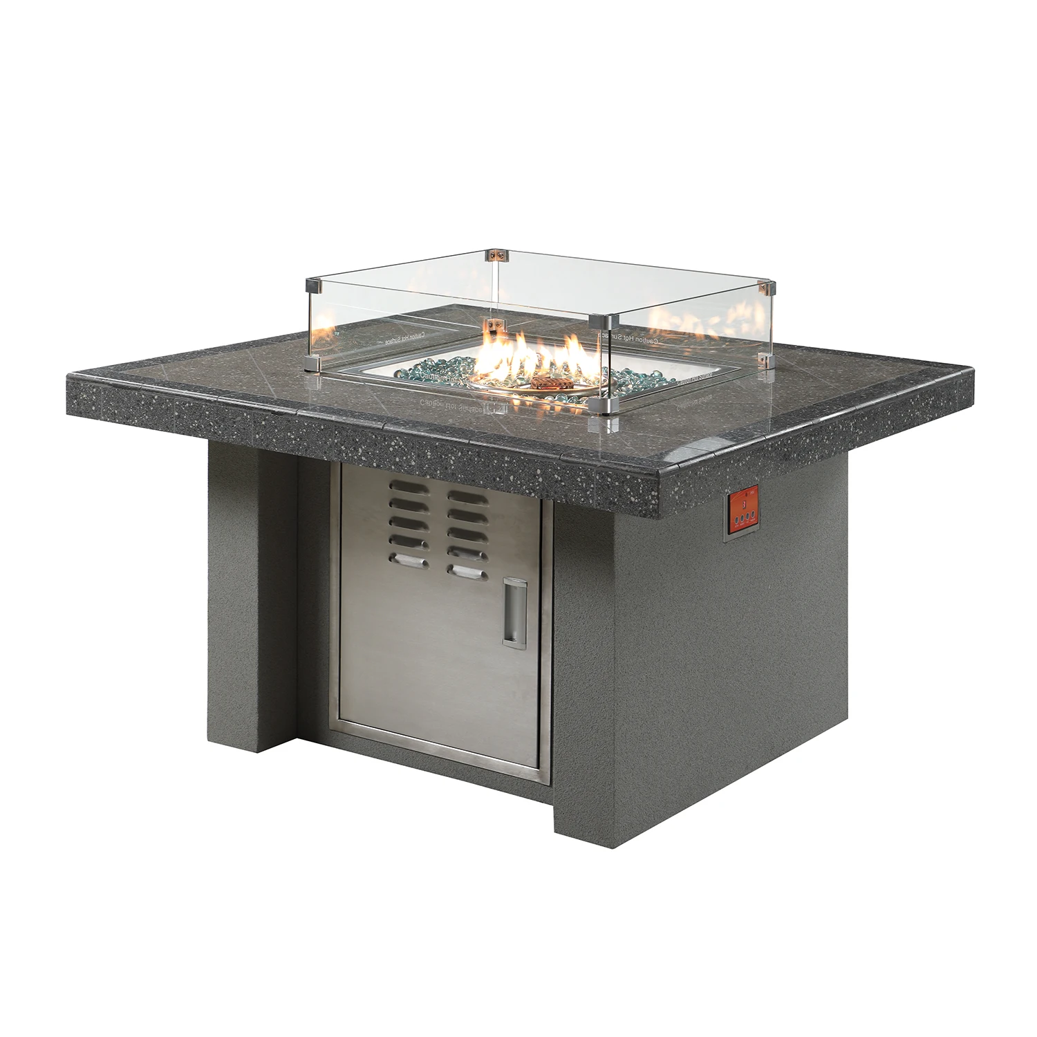 JIAHE luxury outdoor gas matble top patio blue tooth music fire pit table