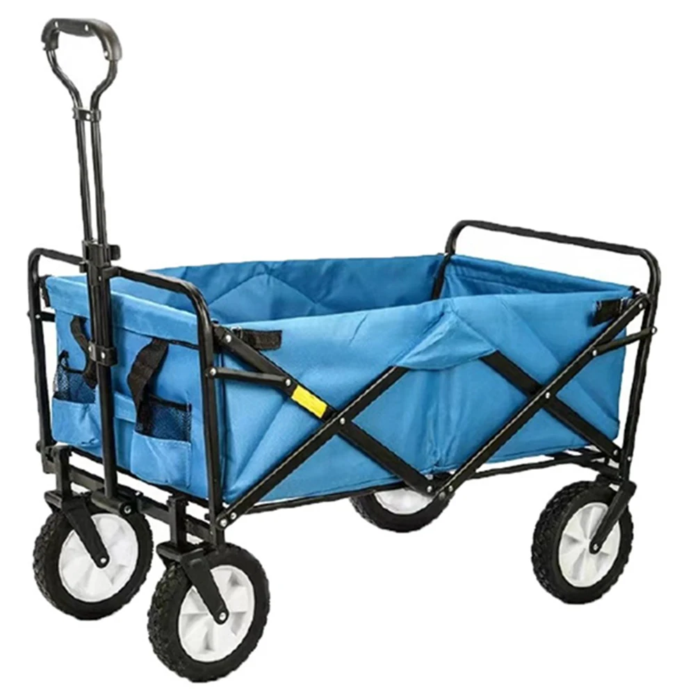 portable 4 wheels beach folding cart wagon garden camping wagon stroller