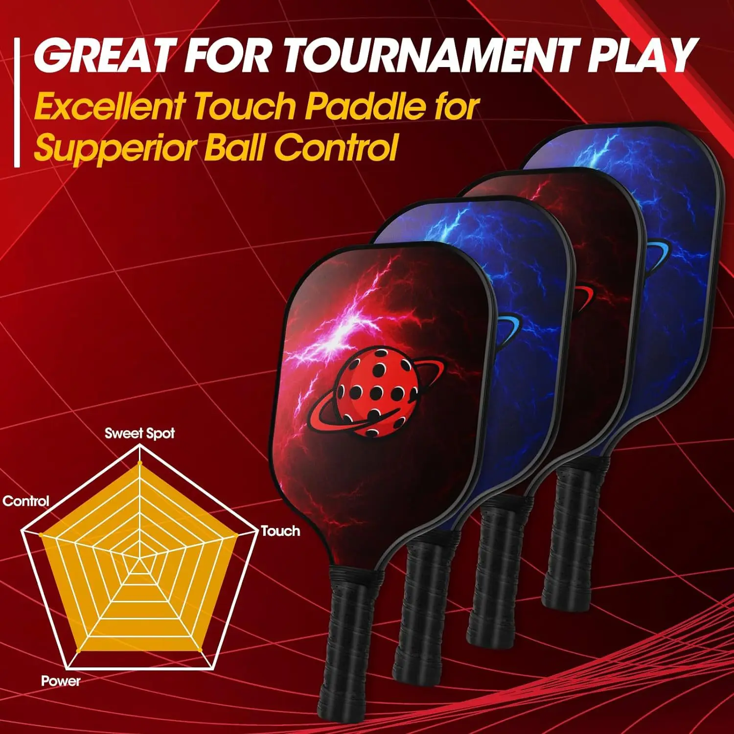 High end oem franklin usapa approved honeycomb core thermoform t700 32k quiet protective sleeves gearbox pickleball paddle set