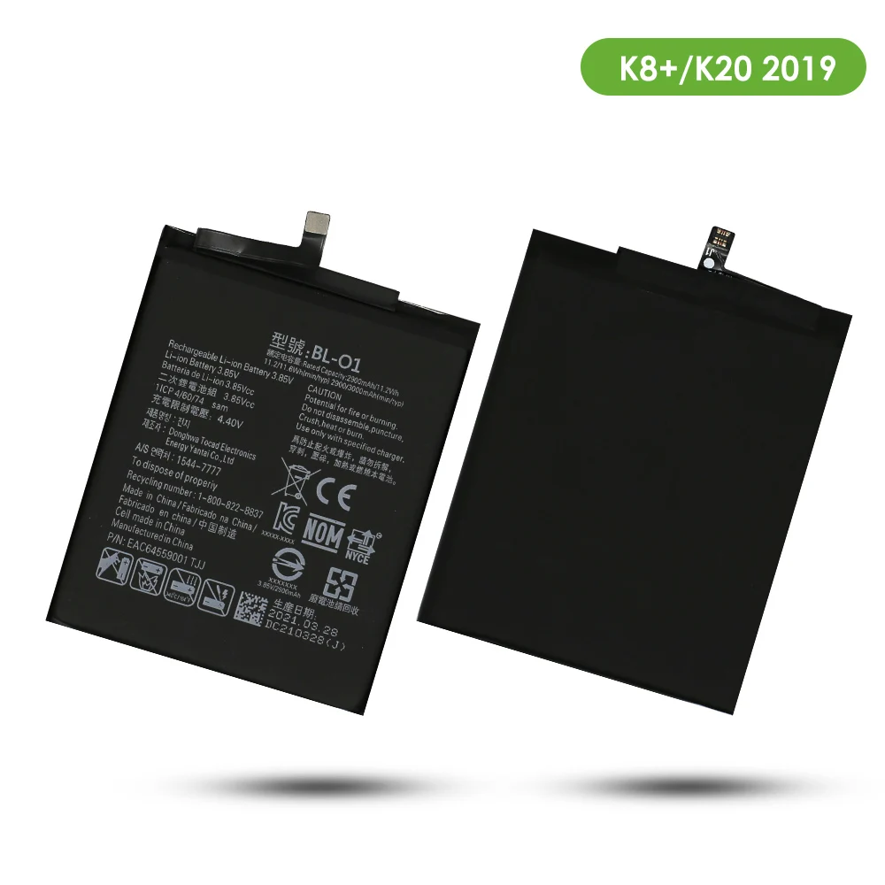 Original Rechargeable Battery BL-O1 for LG K20 2019 K8 + LM-X120EMW 3000mAh 3.84V