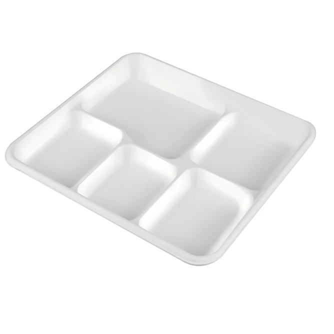 10.5*8.5 Inch Biodegradable bagasse tray container disposable tableware