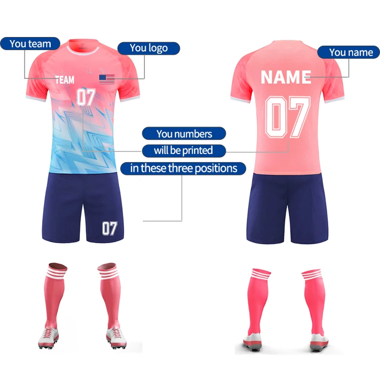 Factory wholesale 2024 OEM service wear soccer retro wholesale soccer jersey team uniforms football wear soccer set
