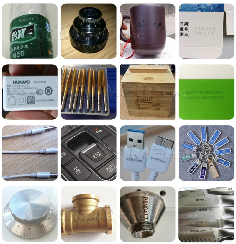 low price factory fiber laser marking machine 20w for with rotary