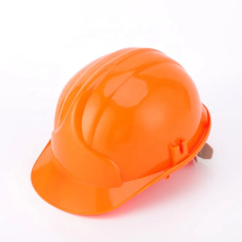 Green HDPE shell safety helmet cheap plastic lining slider adjustable construction hard hat