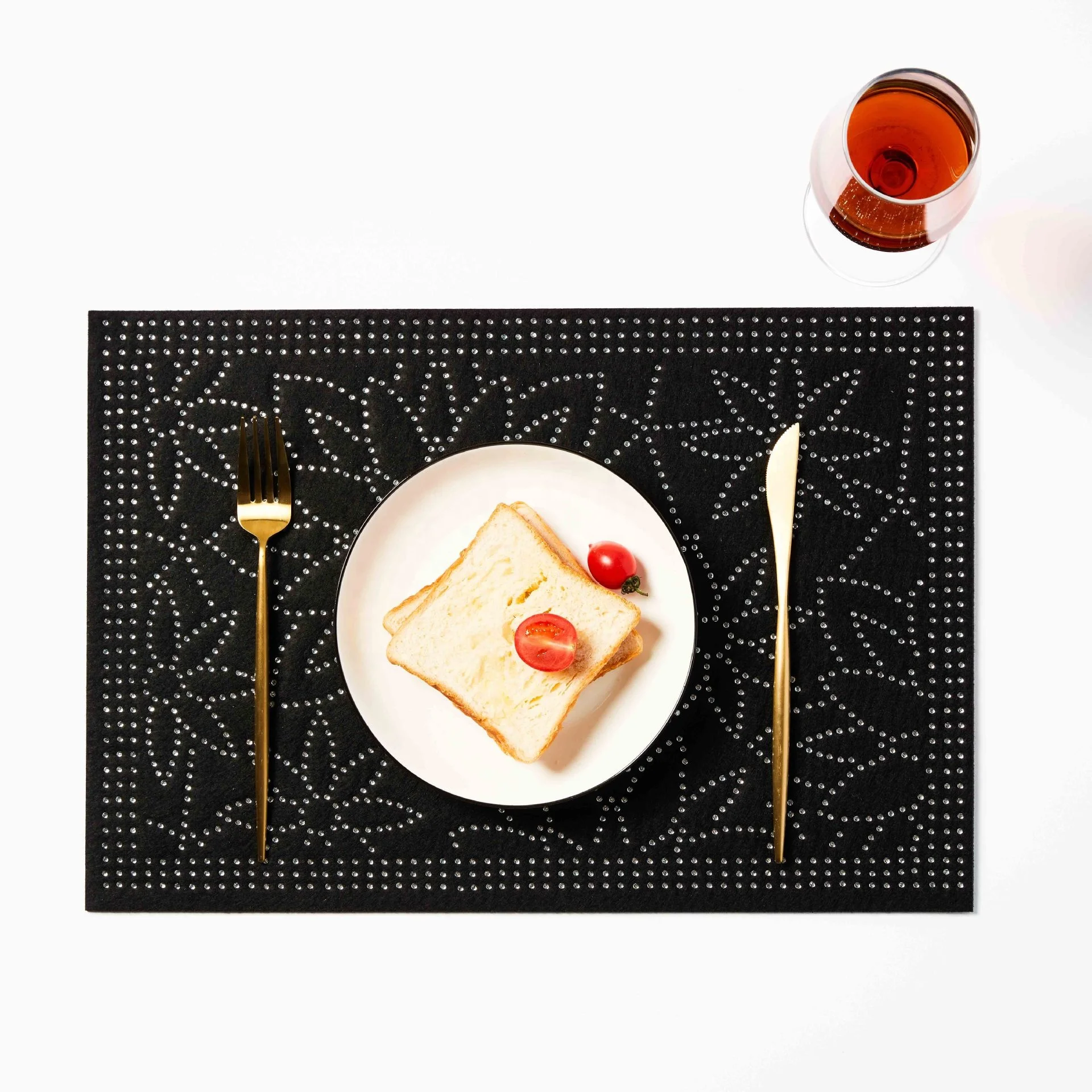 Factory wholesale custom table printed plate mat placemats for dining table