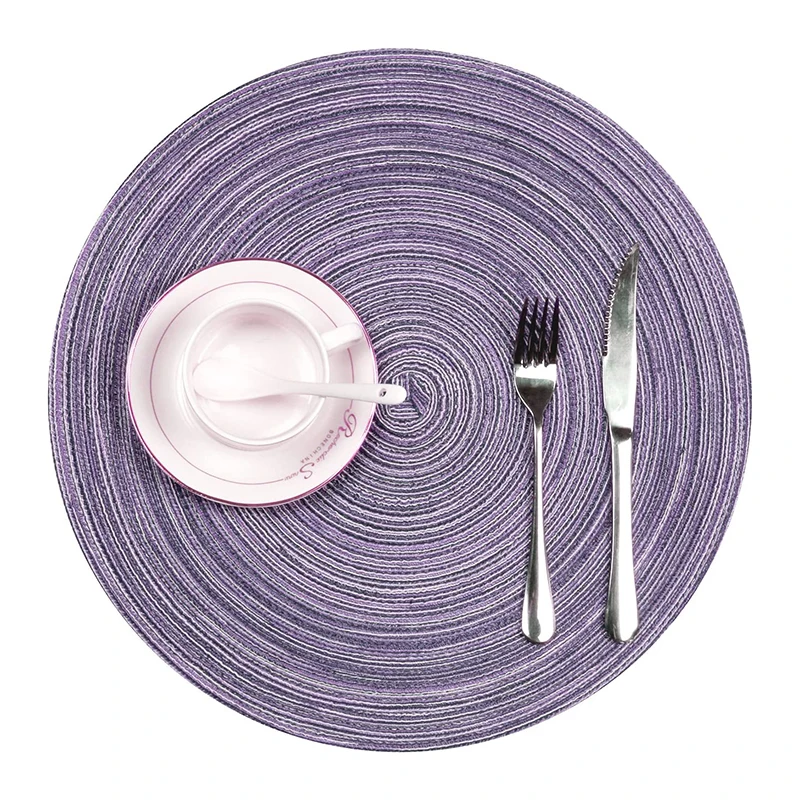Round Placemats Braided Cotton Place Mats 15 inch for Kitchen Dining Table Holiday Party Round Placemats