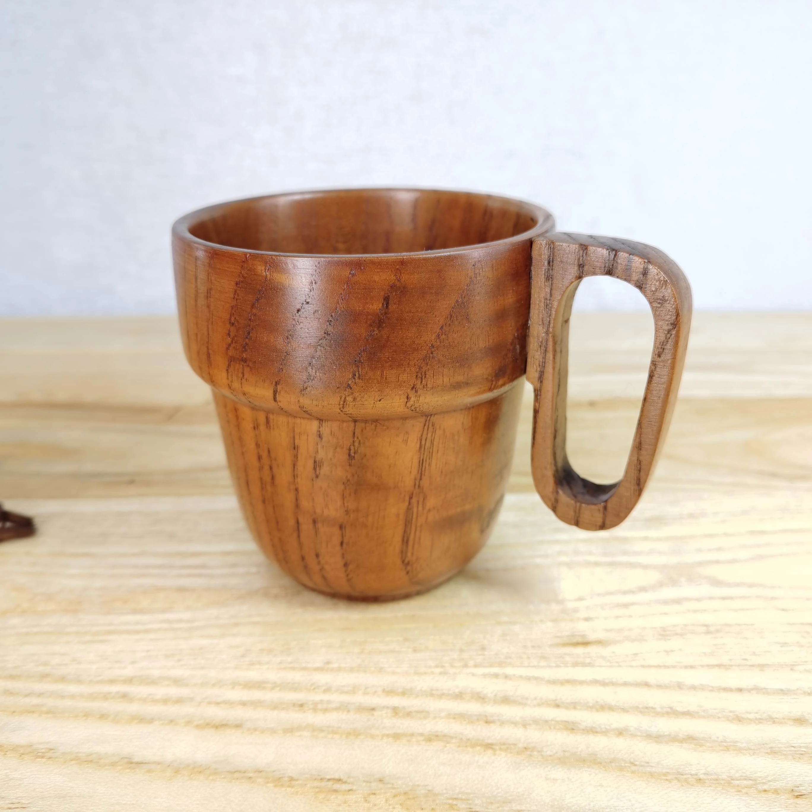 Goods In Stock Eco Friendly Wooden Unique Tea Beer Milk Coffee Handle Mug Cup With Saucer