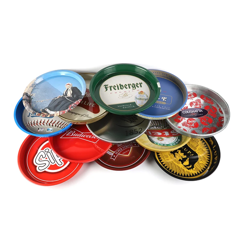 Custom Serving Tray Metal Plastic Metal OEM Brand Beer Tray