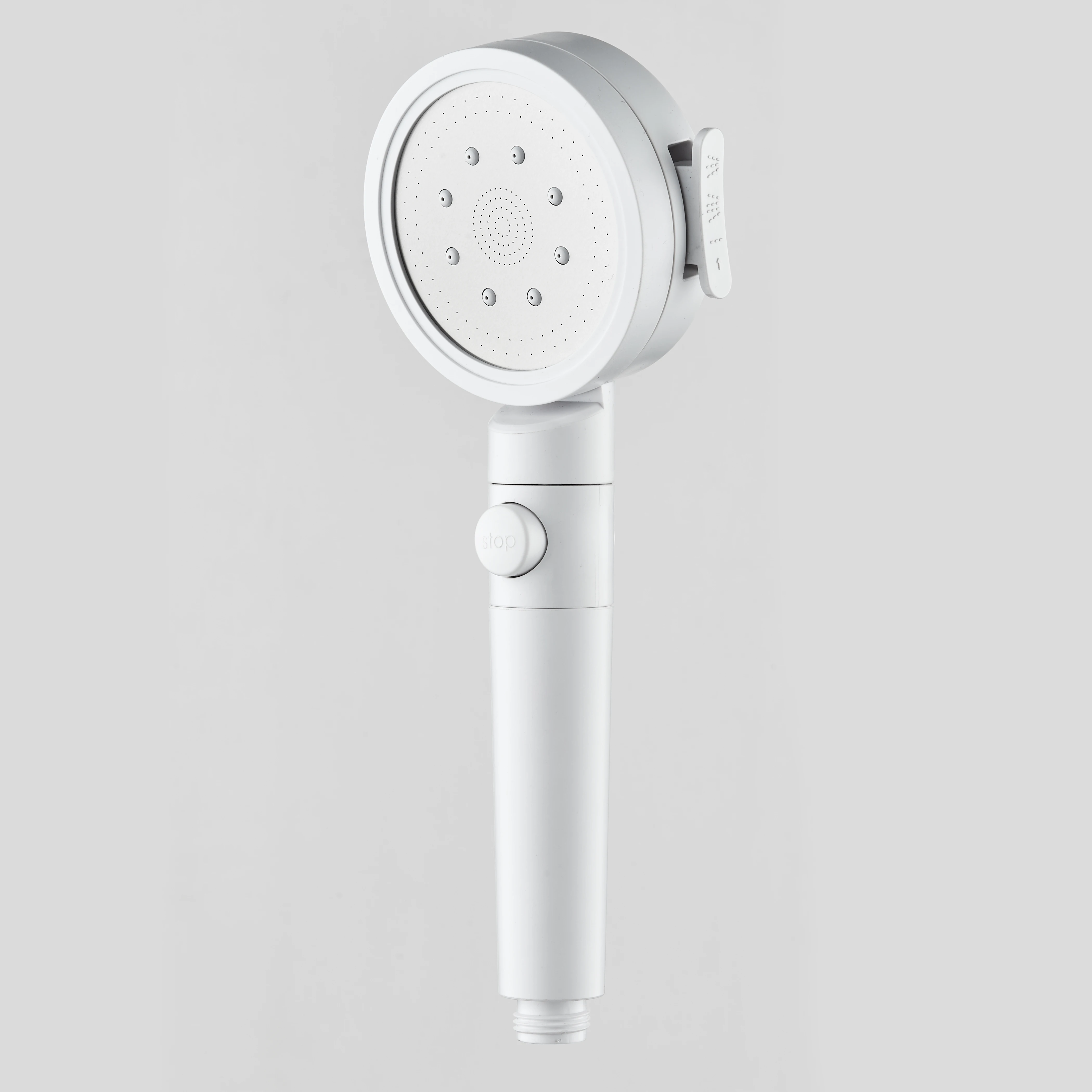 New Design High Quality Micro Bubble Three Functions PP Cotton Carbon Filter Shower Head with Water Stop Button