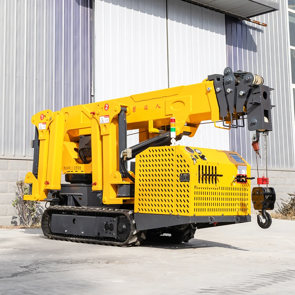 3 Ton Crawler Spider Crane Hydraulic Boom Lift Fly Jib Telescopic Small Spider Crane Factory Price