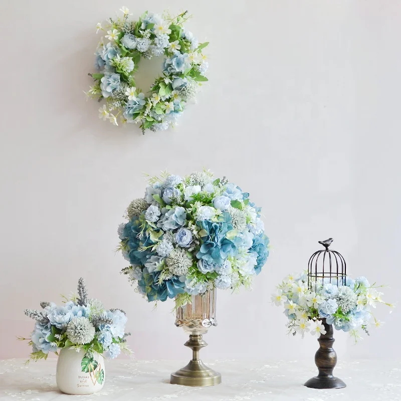 X1293 Lovely Wedding Decoration Artificial Floral Flower Table Centerpieces Set