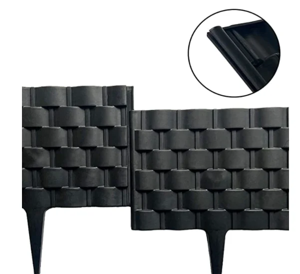 Rattan Effect Plastic Lawn Garden Edging 3m