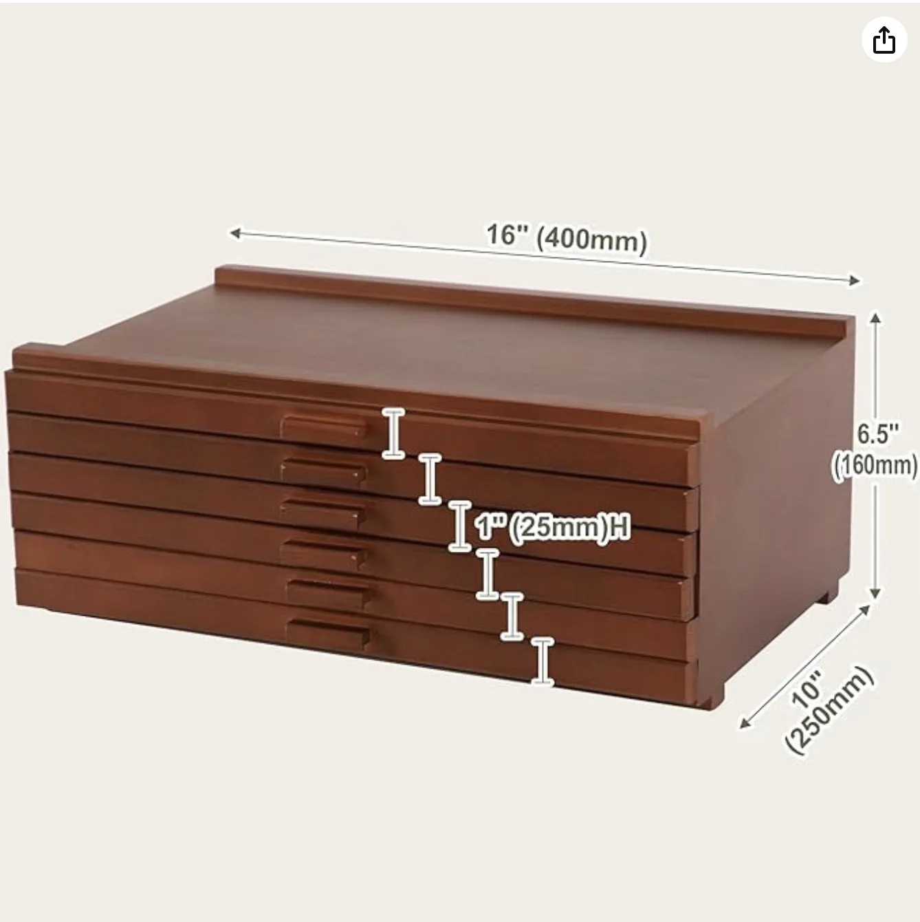 Adjustable Wooden 3-Drawer Storage Box Easel, Premium Beechwood - Portable Wood Artist Desktop Case