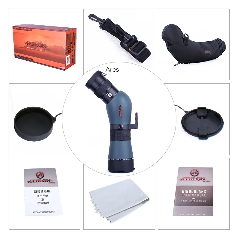 Athlon ares birdwatching mirror single barrel telescope ed HD zoom low light level night vision argon filled waterproof ed lens