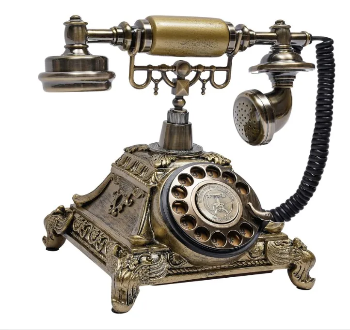 Antique Phone European Style Vintage Telephone Retro Landline Telephones Decor Old Fashioned Phones Home Office Hotel Decoration