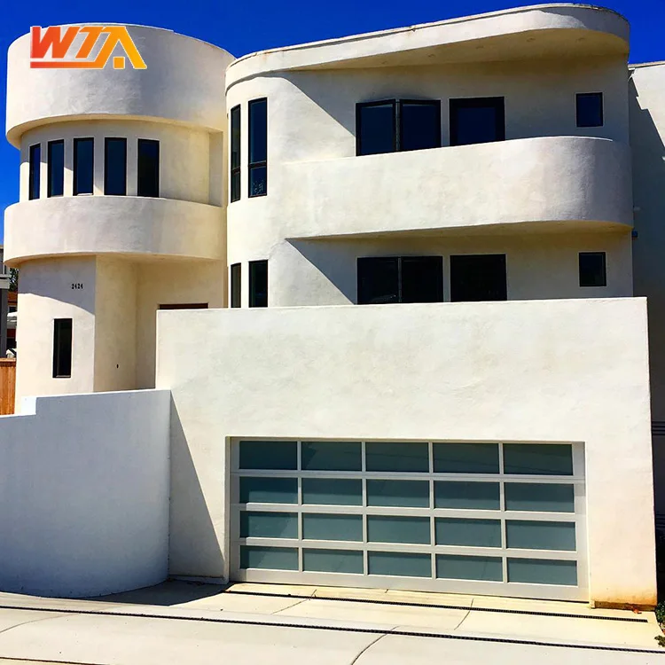 Цветные секционные стеклянные гаражные двери по индивидуальному заказу от производителя