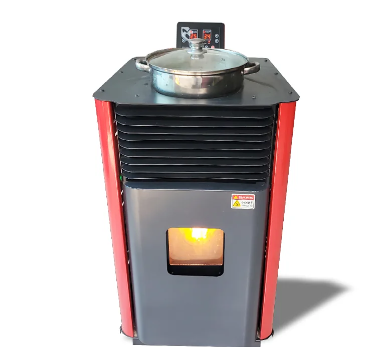 Wood pellet fireplace/heating furnace/warm boiler with cooking water milk function