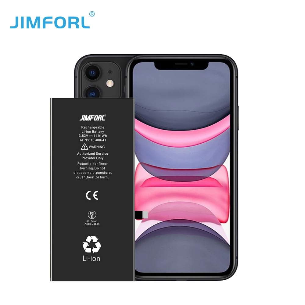 Заводская гарантия качества, аккумулятор с реальной емкостью для iPhone 6, для iPhone 8, Сменный аккумулятор для iPhone 11