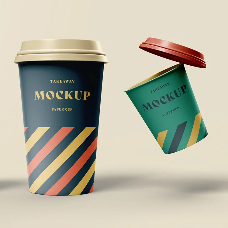 Disposable japanese tea cup saucer cheap paper cup