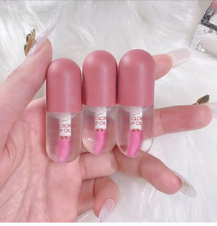 Low Moq Cupsale Discolored Lip Oil Color Changing Lip Gloss Private Label Lip Oil