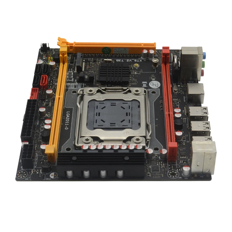 Заводская компьютерная материнская плата OEM/ODM LGA2011 X79 для рабочего стола двухканальный DDR3 макс. 64 Гб M.2 порт 5-фазный источник питания