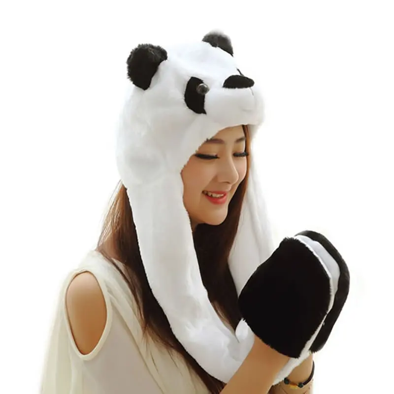 AIMINYZ Cute Hat Animal Autumn And Winter Veeny Polar Bear Panda Stitch Unicorn Tianma Adult Children Party Cosplay Cap Warm Hat